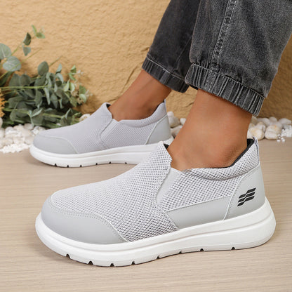 Scarpe ortopediche casual in rete — supporto plantare, facili da indossare e togliere.