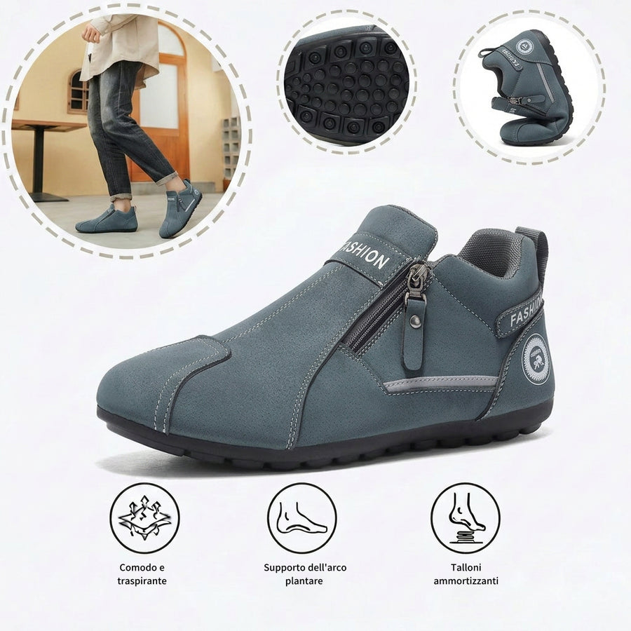 Scarpe ortopediche comode: supporto ergonomico dell'arco plantare, alleviano il dolore, forma ampia che non stringe il piede.