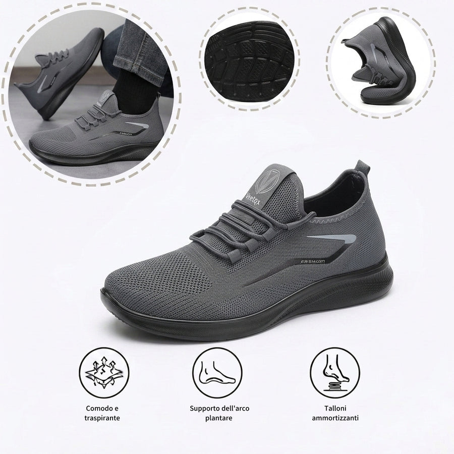 Scarpe sportive ortopediche a rete: con supporto per l'arco plantare, per alleviare il dolore; morbide e ammortizzanti.