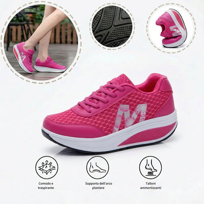 Scarpe sportive ortopediche in rete — supporto dell’arco e ammortizzazione per le ginocchia