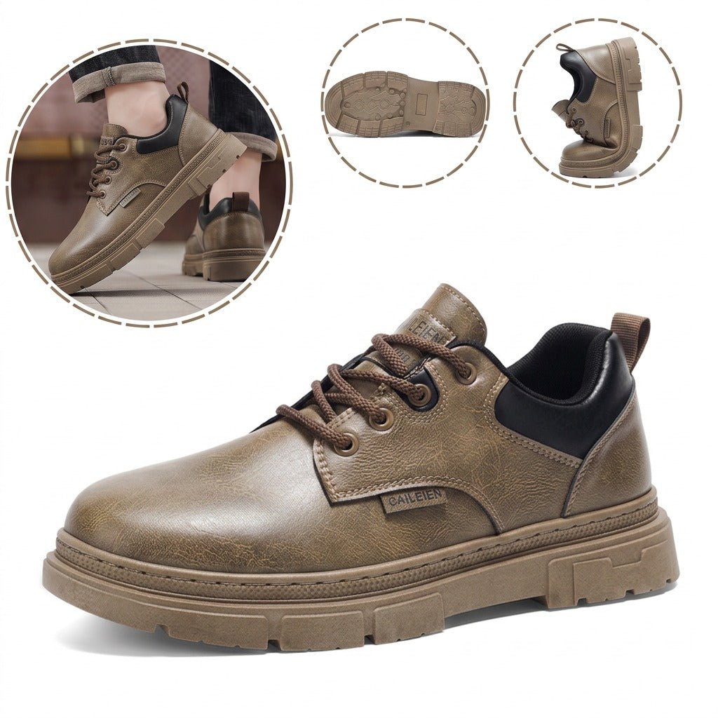 Scarpe ortopediche ergonomiche in pelle — Pelle italiana di prima qualità, supporto dell’arco plantare, stabilità del tallone e sollievo dal dolore ai piedi