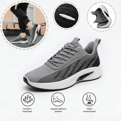 Scarpe sportive ortopediche in rete — supporto dell’arco plantare e ammortizzazione per le ginocchia