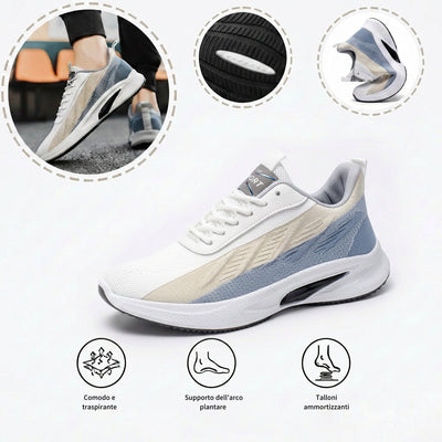 Scarpe sportive ortopediche in rete — supporto dell’arco plantare e ammortizzazione per le ginocchia