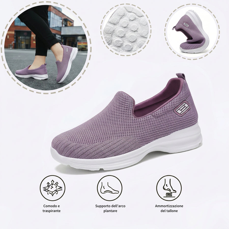 Scarpe sportive ortopediche a rete: con supporto per l'arco plantare, per alleviare il dolore; morbide e ammortizzanti.
