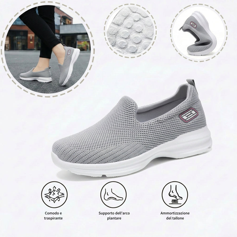 Scarpe sportive ortopediche a rete: con supporto per l'arco plantare, per alleviare il dolore; morbide e ammortizzanti.