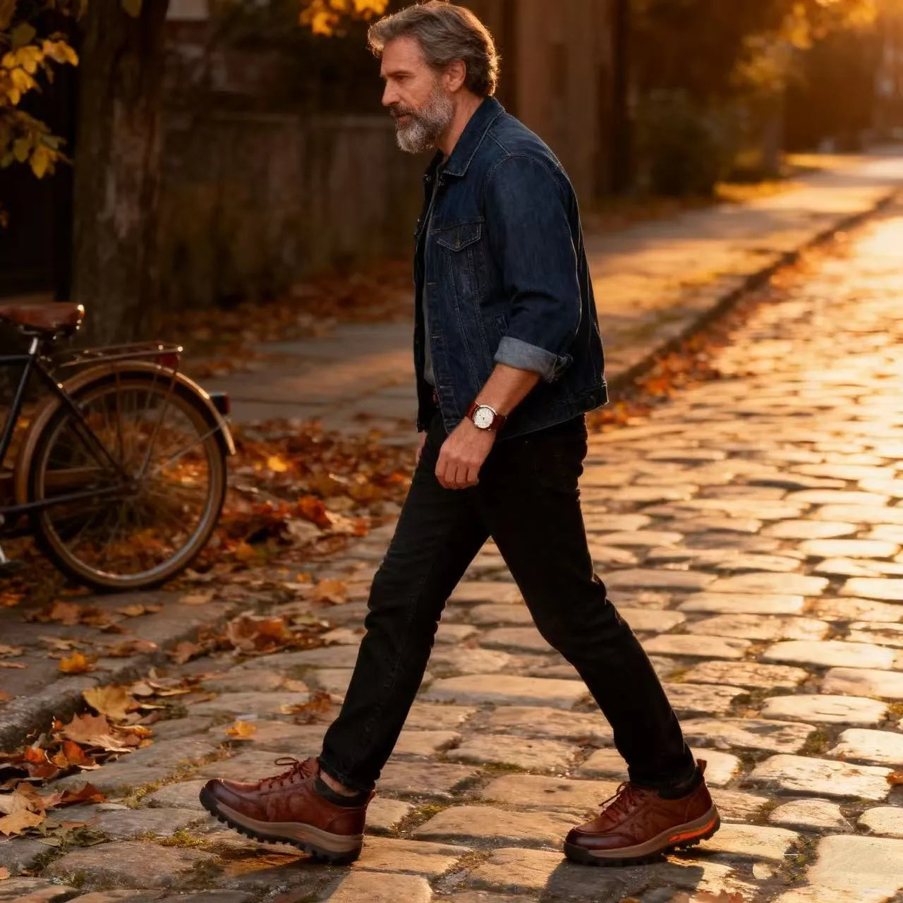 Scarpe ortopediche ergonomiche in pelle — Pelle di vacchetta italiana di prima qualità, supporto per l'arco plantare e sollievo dal dolore ai piedi