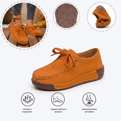 Scarpe ortopediche comode: supporto ergonomico dell'arco plantare, alleviano il dolore, forma ampia che non stringe il piede.