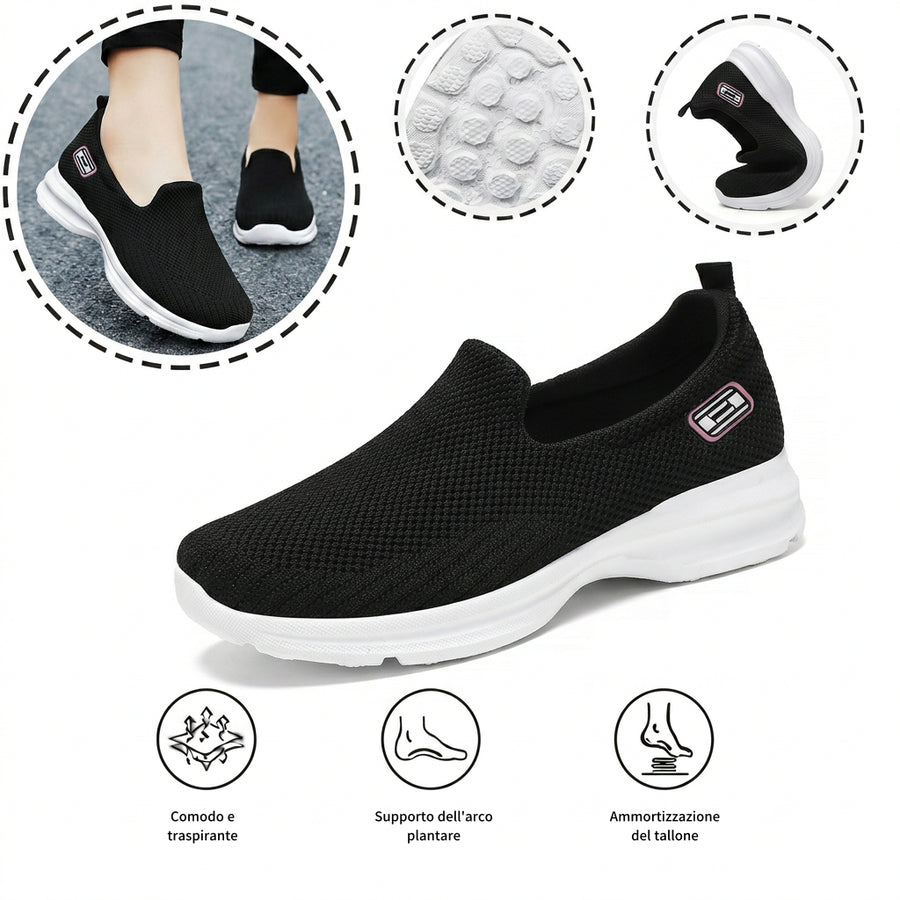 Scarpe sportive ortopediche a rete: con supporto per l'arco plantare, per alleviare il dolore; morbide e ammortizzanti.