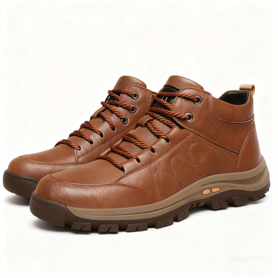 Scarpe ortopediche da lavoro: realizzate a mano in pelle di vacchetta italiana; con supporto per l'arco plantare; antiscivolo e resistenti.