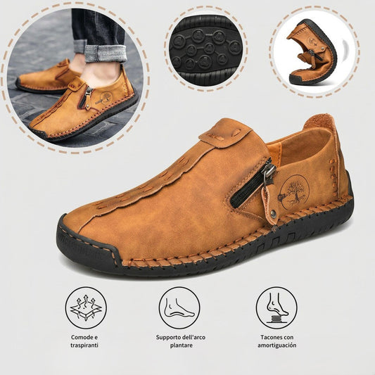 Scarpe ortopediche comode e casual – in morbida pelle scamosciata italiana, con supporto per l'arco plantare