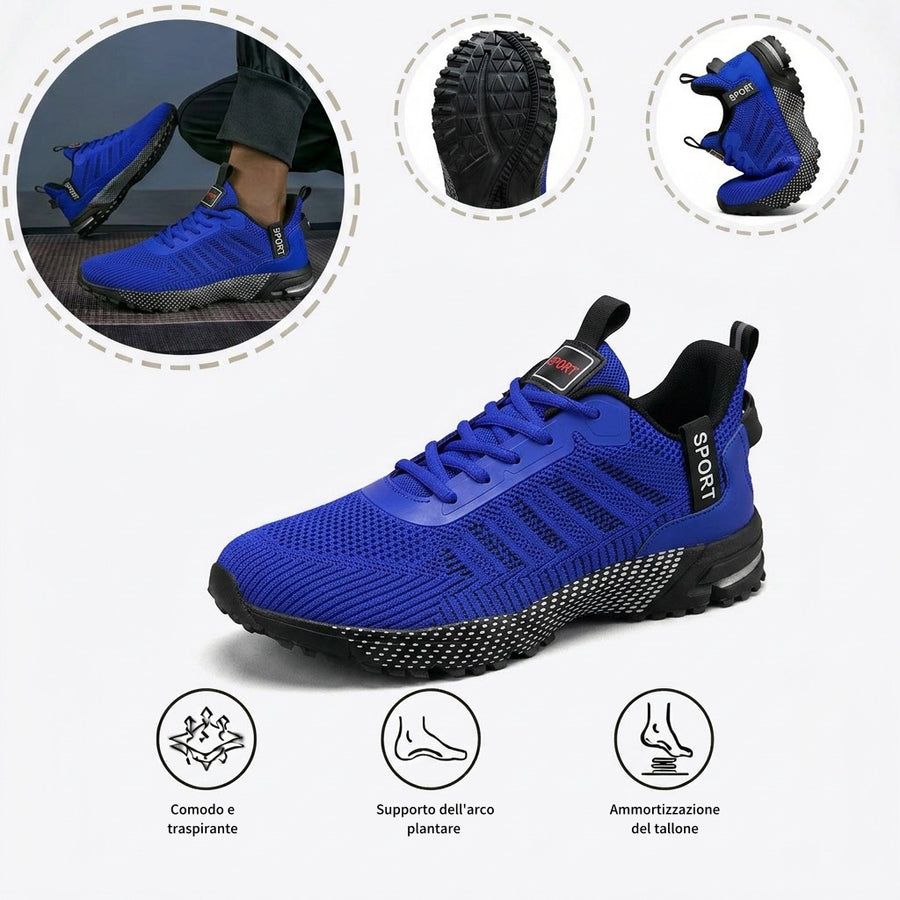 Scarpe sportive ortopediche in mesh — con supporto dell’arco plantare e ammortizzazione delicata sulle ginocchia