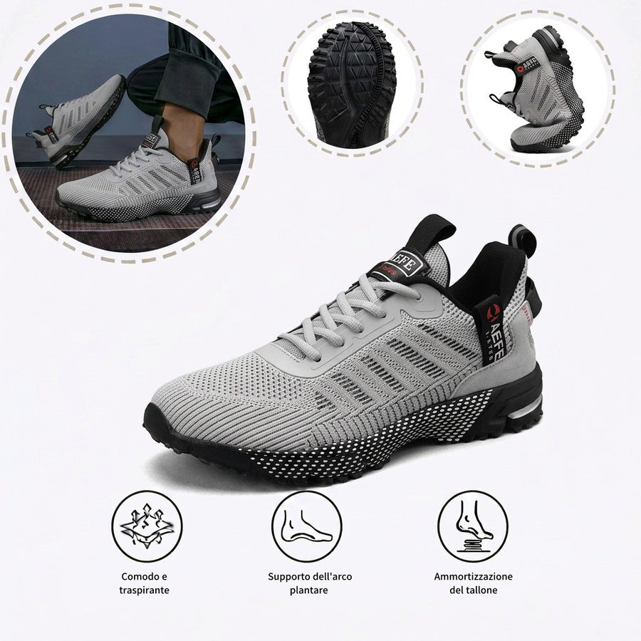 Scarpe sportive ortopediche in mesh — con supporto dell’arco plantare e ammortizzazione delicata sulle ginocchia