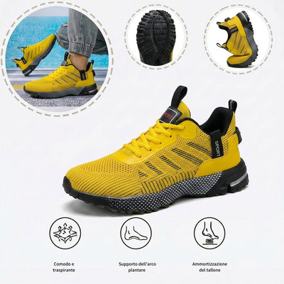 Scarpe sportive ortopediche in mesh — con supporto dell’arco plantare e ammortizzazione delicata sulle ginocchia
