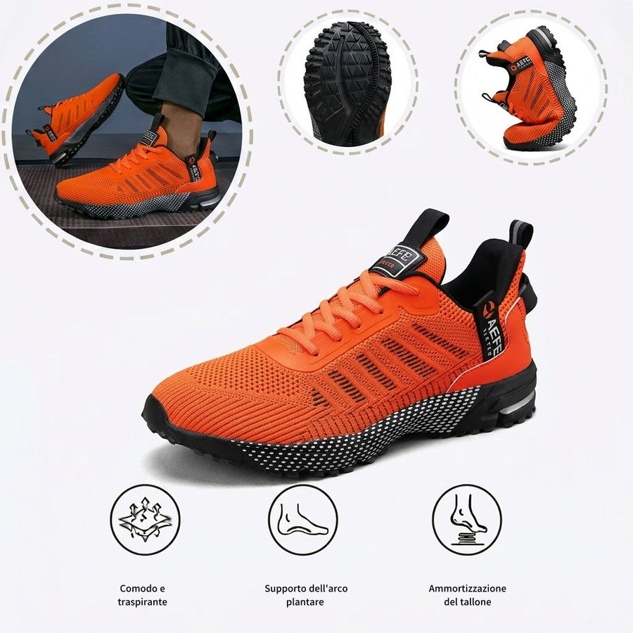 Scarpe sportive ortopediche in mesh — con supporto dell’arco plantare e ammortizzazione delicata sulle ginocchia