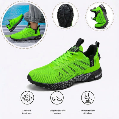 Scarpe sportive ortopediche in mesh — con supporto dell’arco plantare e ammortizzazione delicata sulle ginocchia