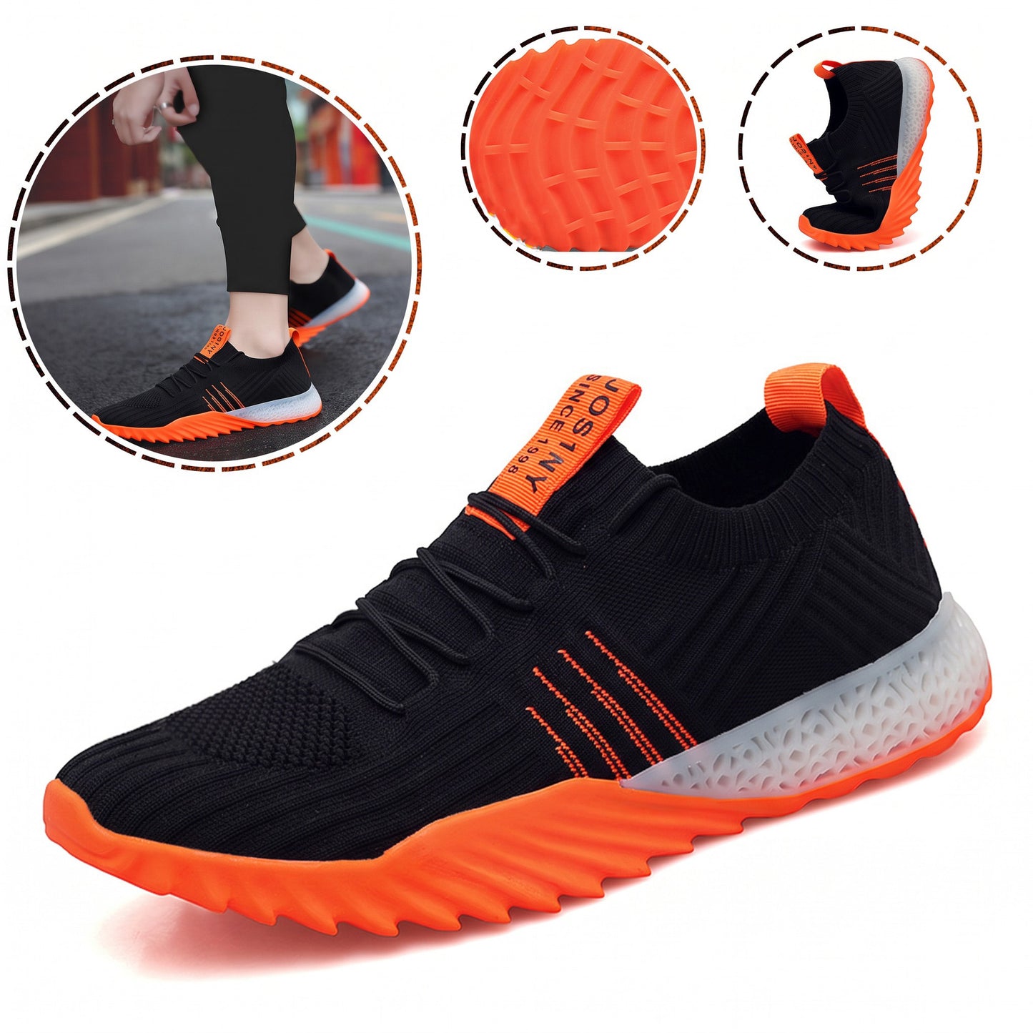 Scarpe da ginnastica ergonomiche e ortopediche — Supporto dell’arco plantare per alleviare il dolore ai piedi, garantire stabilità al tallone e ridurre lo stress articolare