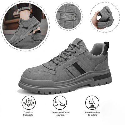 Scarpe ortopediche per il tempo libero — con supporto per l'arco plantare, per alleviare il dolore; ginocchiere ammortizzanti.