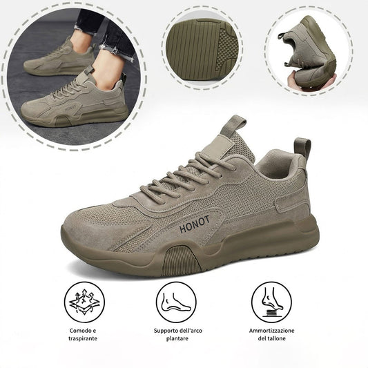 Scarpe sportive ortopediche a rete: con supporto per l'arco plantare, per alleviare il dolore; morbide e ammortizzanti.