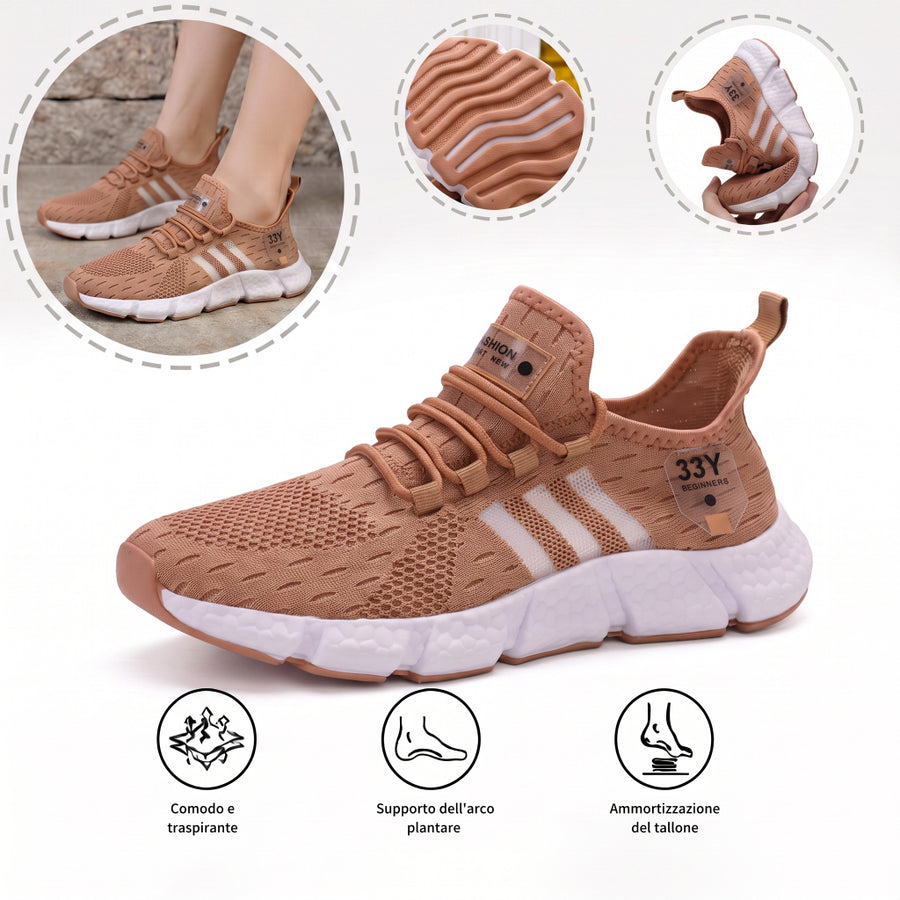 Scarpe sportive ortopediche a rete: con supporto per l'arco plantare, per alleviare il dolore; morbide e ammortizzanti.