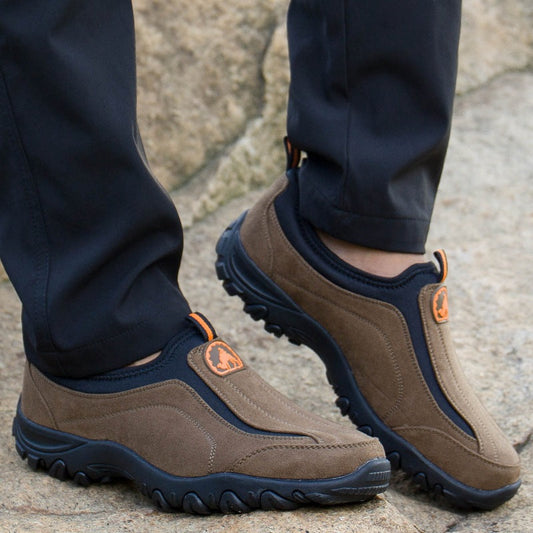 Comode scarpe ortopediche in pelle scamosciata — con supporto per l'arco plantare, per alleviare il dolore