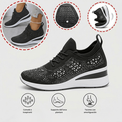 Scarpe casual versatili con strass