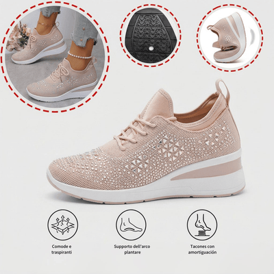 Scarpe casual versatili con strass