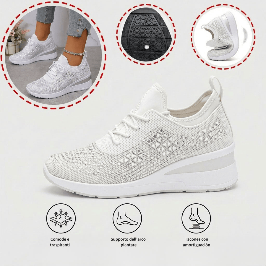 Scarpe casual versatili con strass