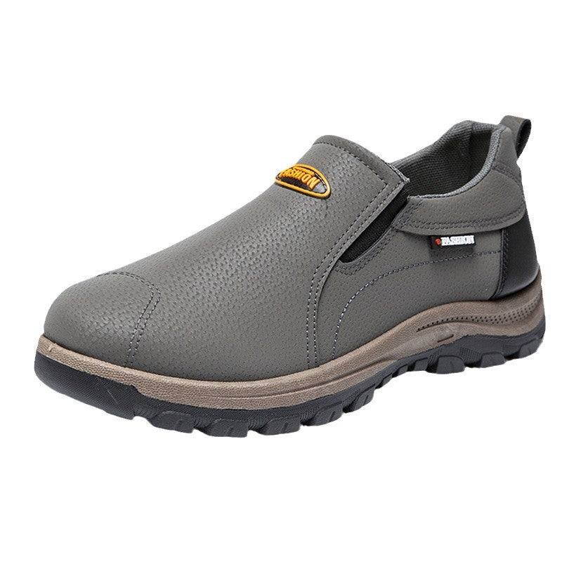Comode scarpe ortopediche in pelle scamosciata: con supporto per l'arco plantare, alleviano il dolore, sono antiscivolo e ammortizzanti.