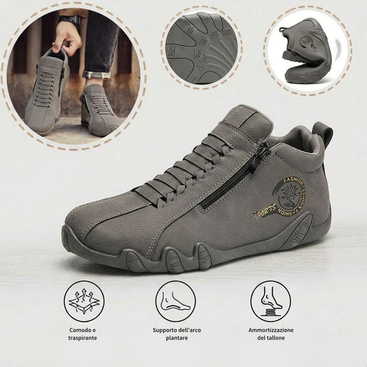 Scarpe ortopediche comode: supporto plantare ergonomico per alleviare il dolore, forma ampia che non stringe il piede.
