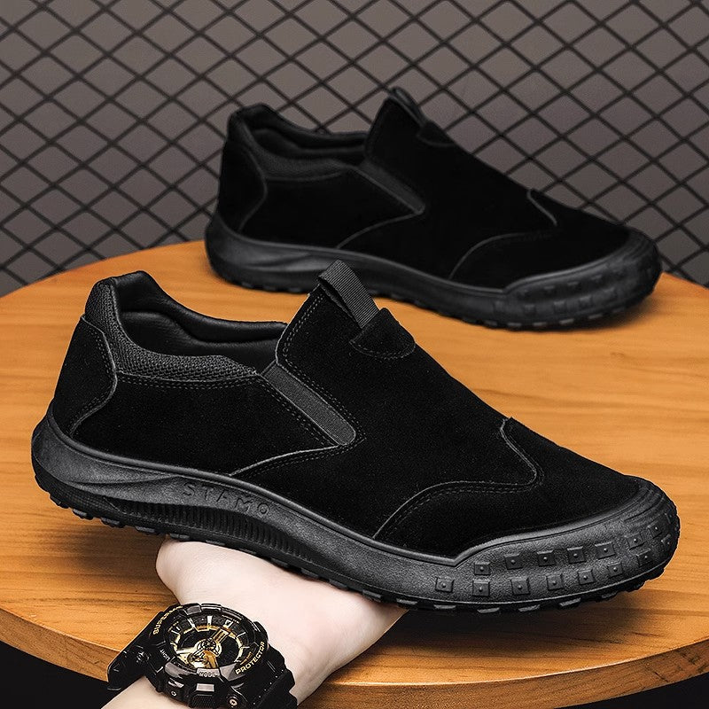 Comode scarpe ortopediche in pelle scamosciata — con supporto per l'arco plantare, per alleviare il dolore; consigliate dai podologi!
