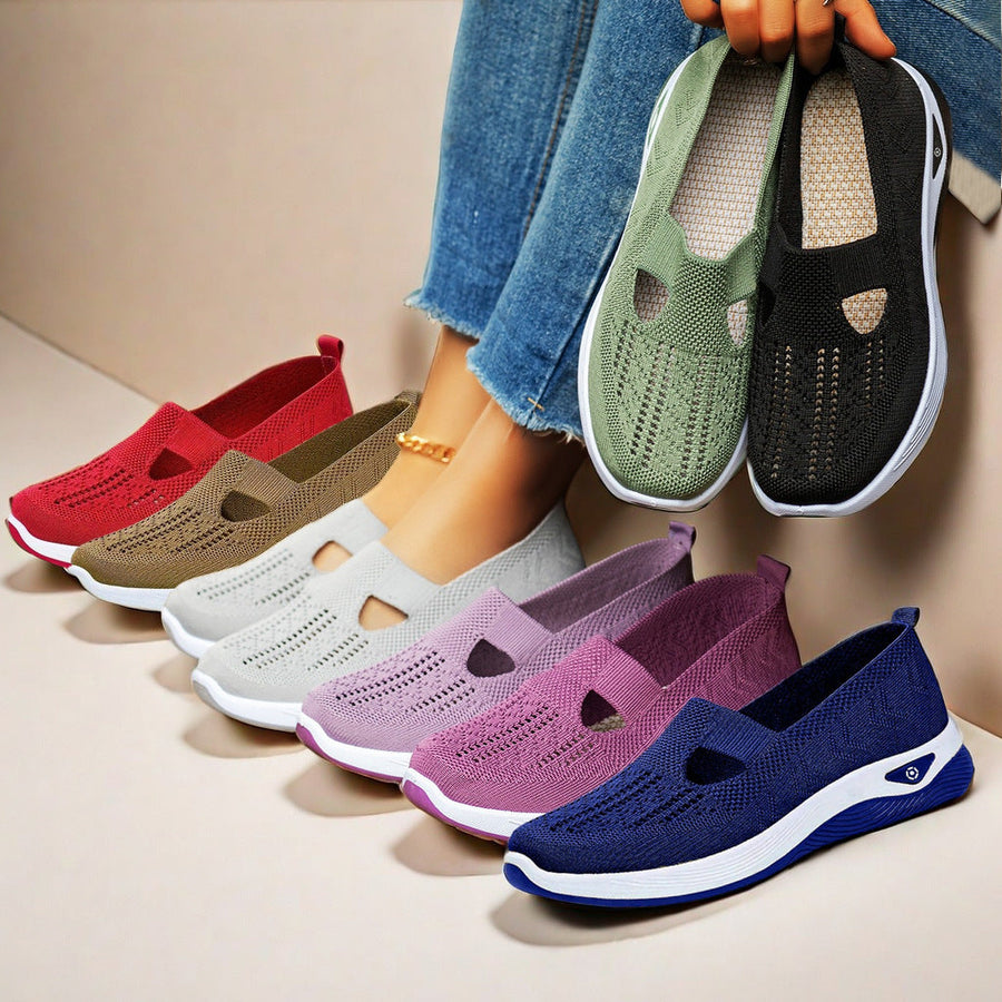 Scarpe sportive ortopediche in rete: con supporto per l'arco plantare per alleviare il dolore; ammortizzazione morbida.