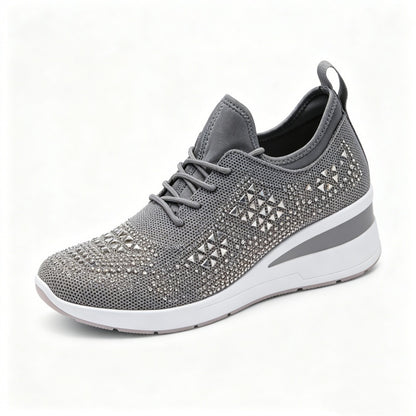 Scarpe casual versatili con strass — supporto dell’arco plantare, comfort e rialzo slanciante