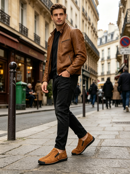 Scarpe ortopediche comode e casual – in morbida pelle scamosciata italiana, con supporto per l'arco plantare
