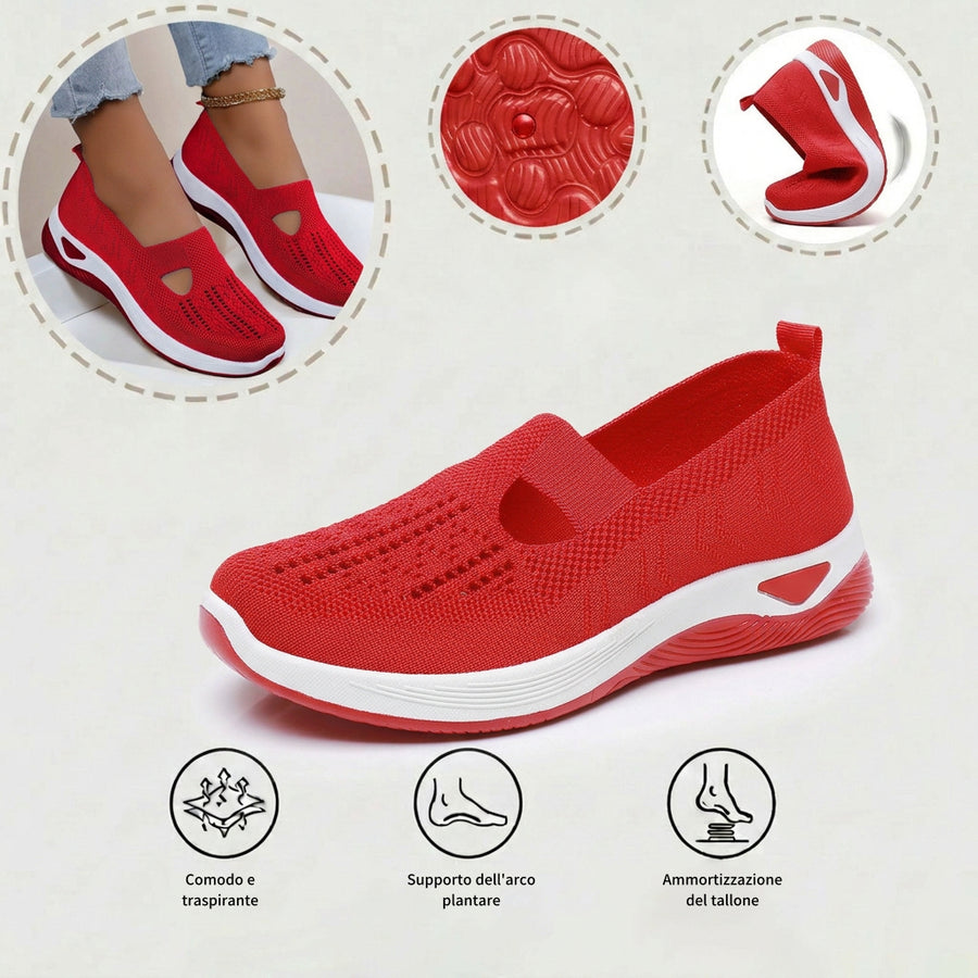 Scarpe sportive ortopediche in rete: con supporto per l'arco plantare per alleviare il dolore; ammortizzazione morbida.