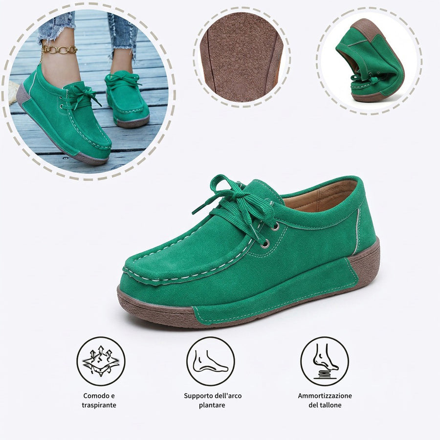 Scarpe ortopediche comode: supporto ergonomico dell'arco plantare, alleviano il dolore, forma ampia che non stringe il piede.