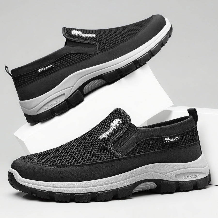 Scarpe sportive ortopediche a rete: con supporto per l'arco plantare, per alleviare il dolore; morbide e ammortizzanti.