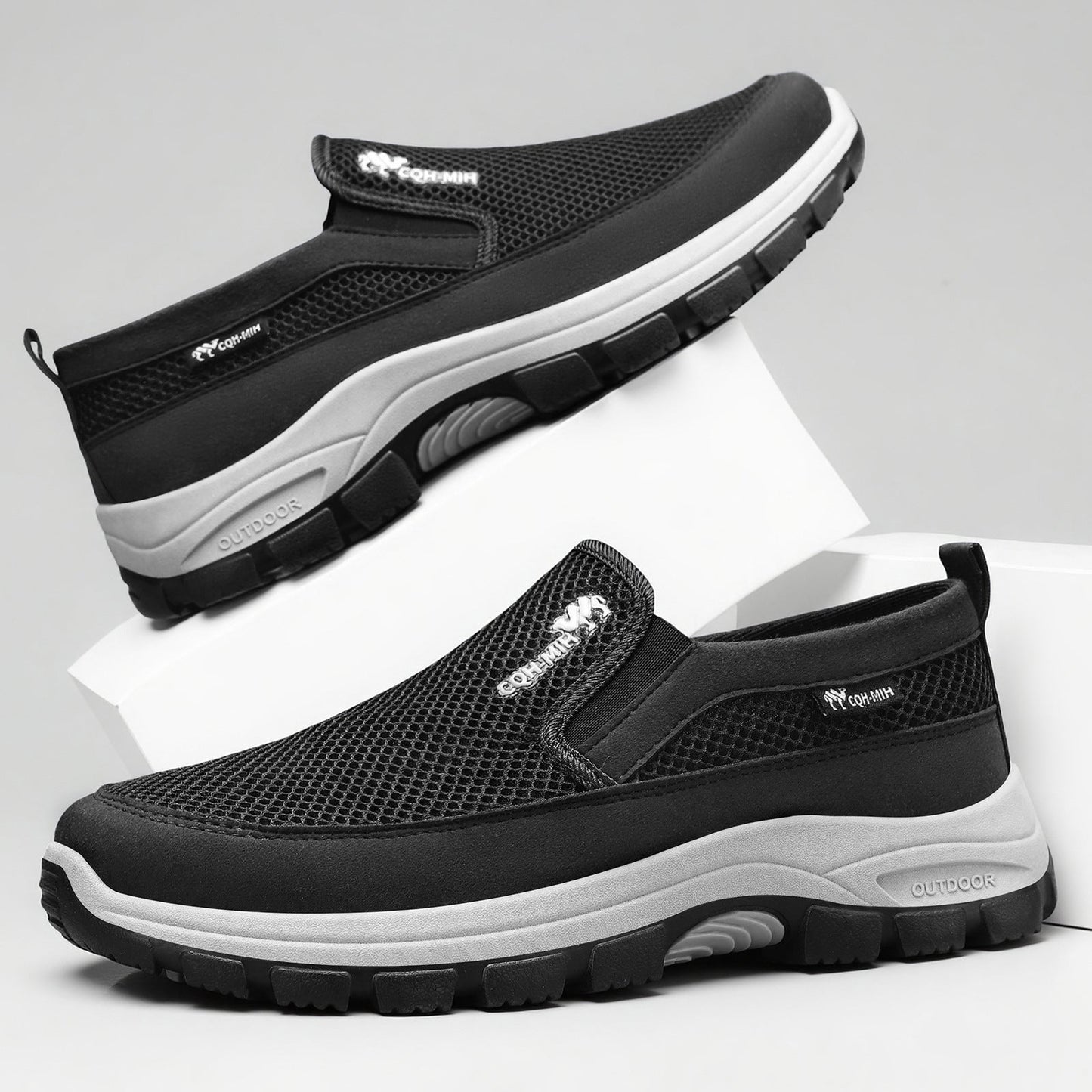Scarpe sportive ortopediche a rete: con supporto per l'arco plantare, per alleviare il dolore; morbide e ammortizzanti.