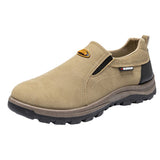 Comode scarpe ortopediche in pelle scamosciata: con supporto per l'arco plantare, alleviano il dolore, sono antiscivolo e ammortizzanti.