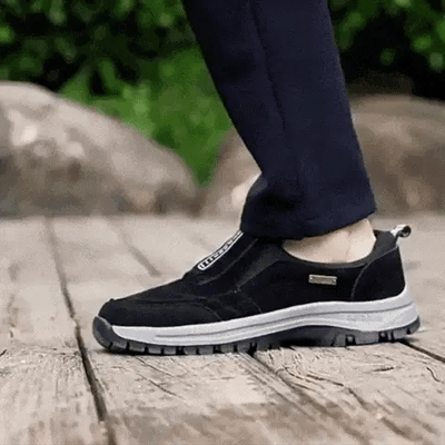Comode scarpe ortopediche in pelle scamosciata — con supporto per l'arco plantare, per alleviare il dolore