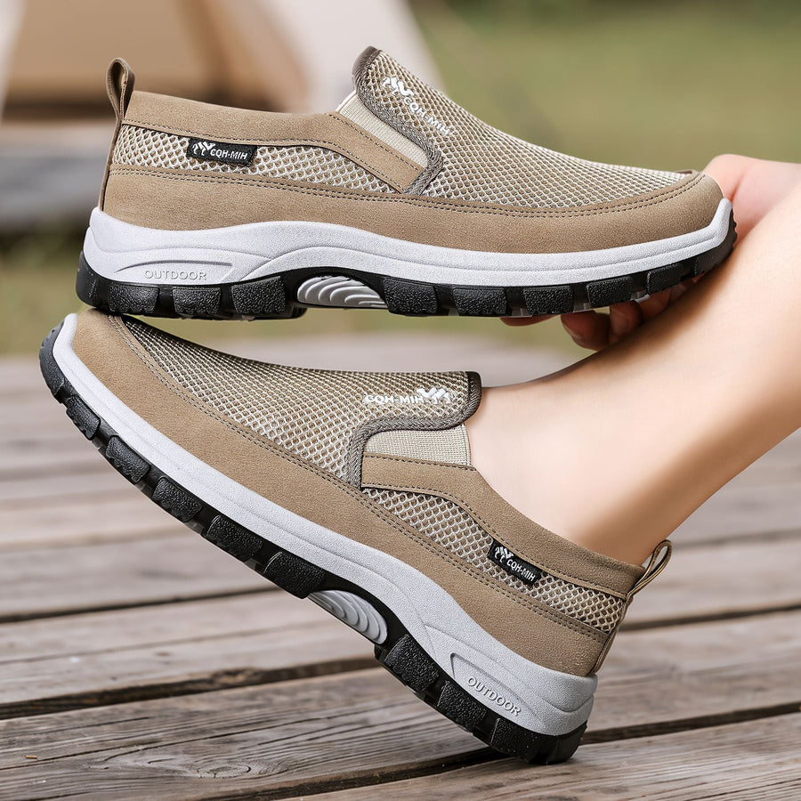 Scarpe sportive ortopediche a rete: con supporto per l'arco plantare, per alleviare il dolore; morbide e ammortizzanti.
