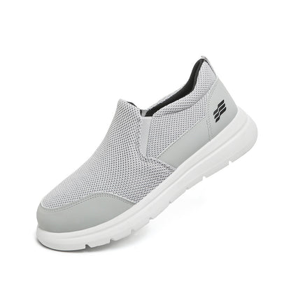 Scarpe ortopediche casual in rete — supporto plantare, facili da indossare e togliere.