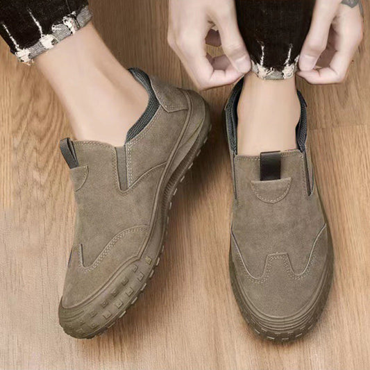 Comode scarpe ortopediche in pelle scamosciata — con supporto per l'arco plantare, per alleviare il dolore; consigliate dai podologi!