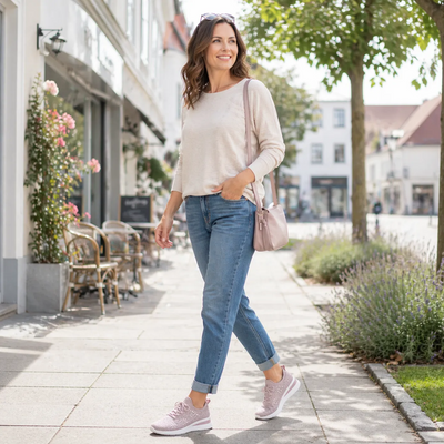 Scarpe casual versatili con strass – supporto plantare e camminata comoda