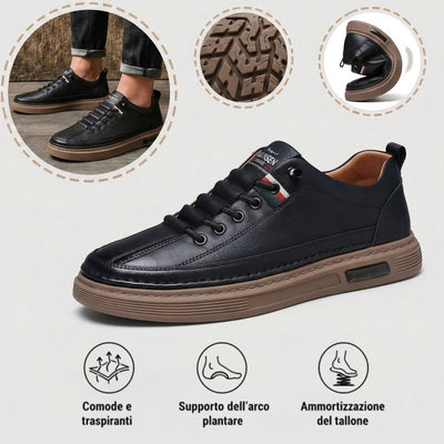 Scarpe ortopediche da lavoro in pelle morbida
