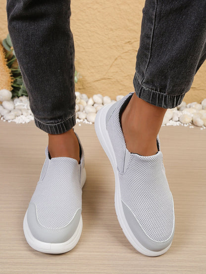 Scarpe ortopediche casual in rete — supporto plantare, facili da indossare e togliere.