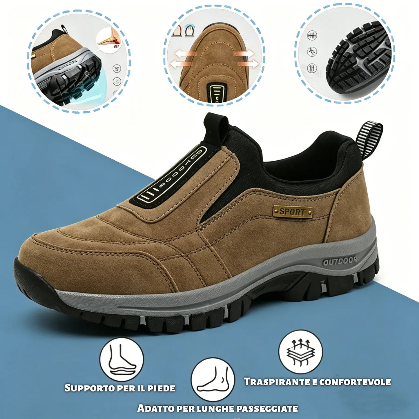 Scarpe ortopediche comode ideali per l'uso quotidiano