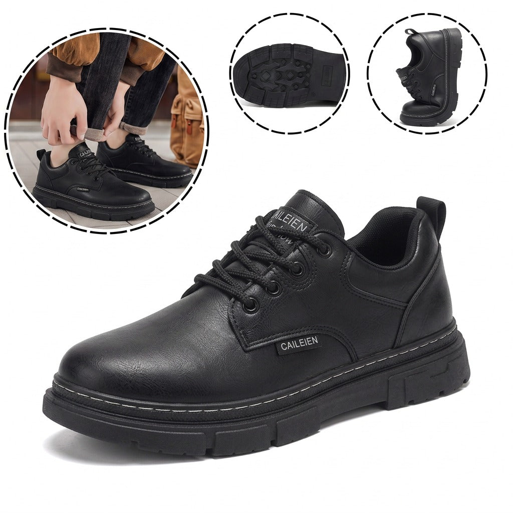 Scarpe ortopediche ergonomiche in pelle — Pelle italiana di prima qualità, supporto dell’arco plantare, stabilità del tallone e sollievo dal dolore ai piedi