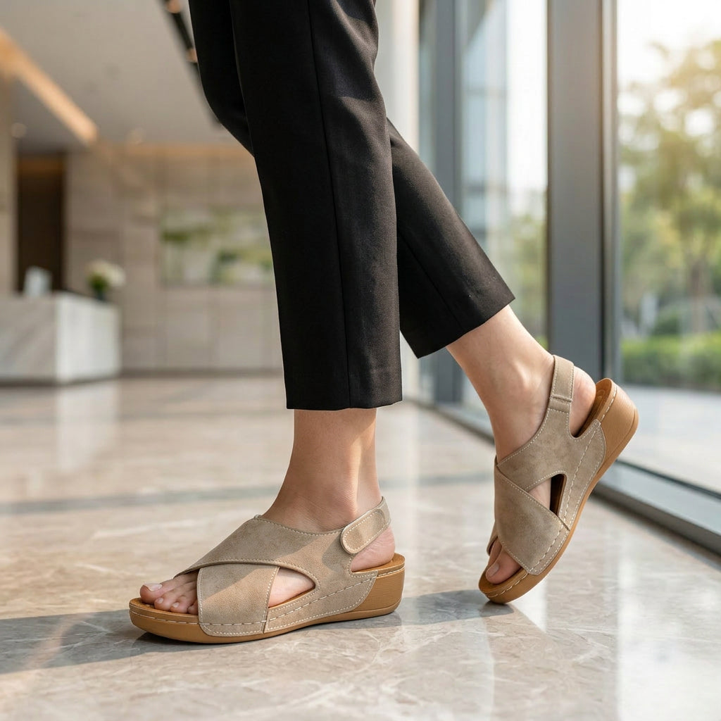 Sandali ortopedici ergonomici — Con supporto plantare per alleviare il dolore ai piedi, stabilizzare il tallone e ridurre l'instabilità durante la deambulazione