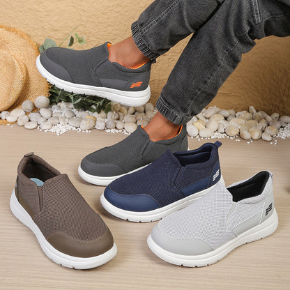 Scarpe ortopediche casual in rete — supporto plantare, facili da indossare e togliere.