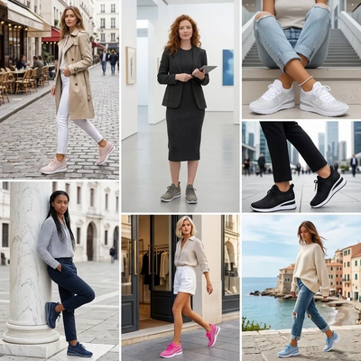 Scarpe casual versatili con strass – supporto plantare e camminata comoda